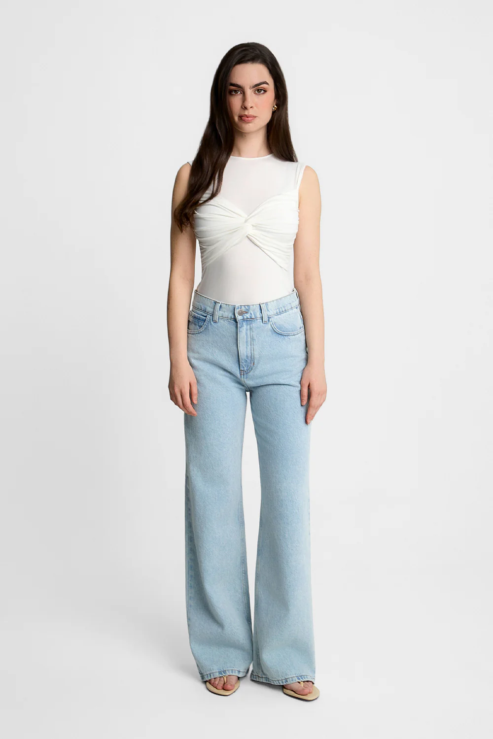 Top Miss Draped Off White