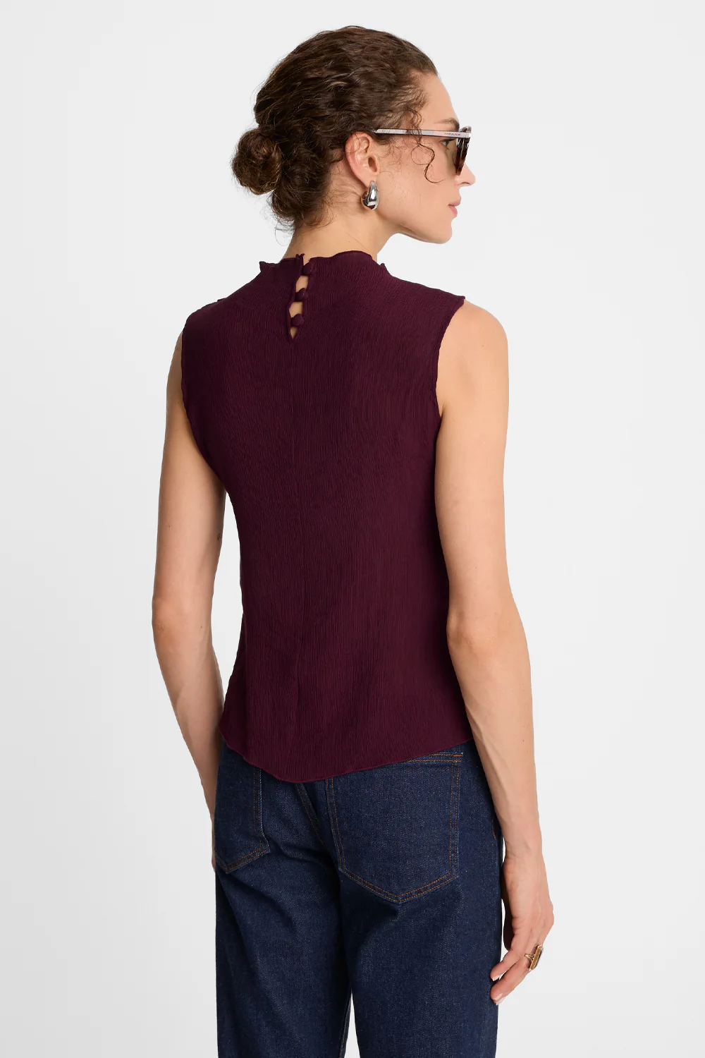 Top Miss Pleated Burgundy - Image 5