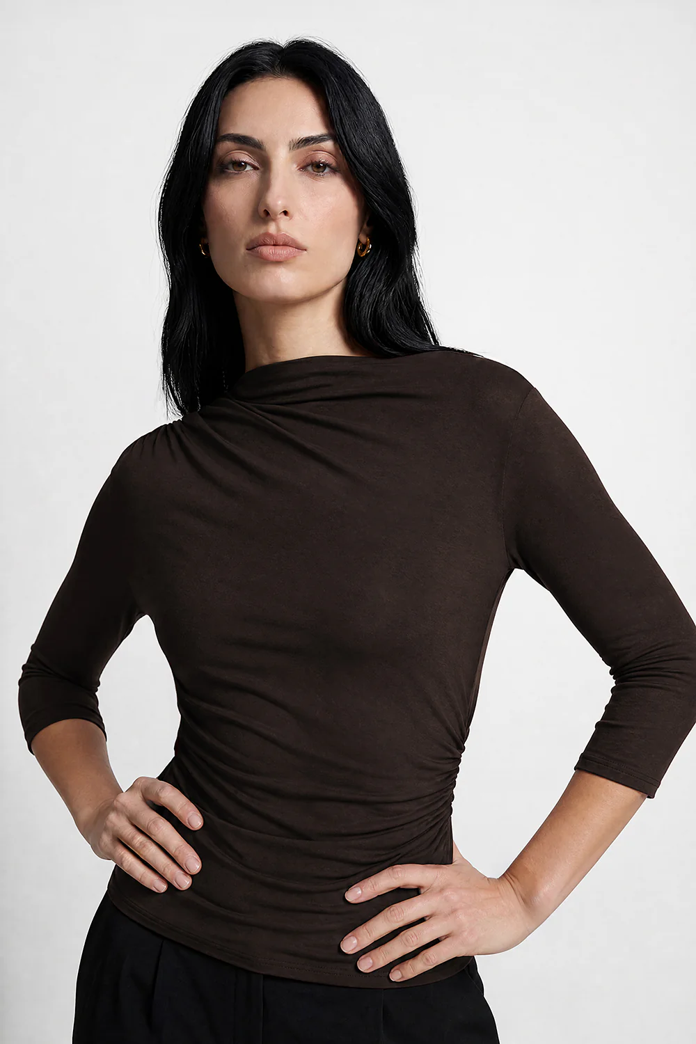 Longsleeve 3/4 Miss Sculptural Dark Chocolate - Image 13