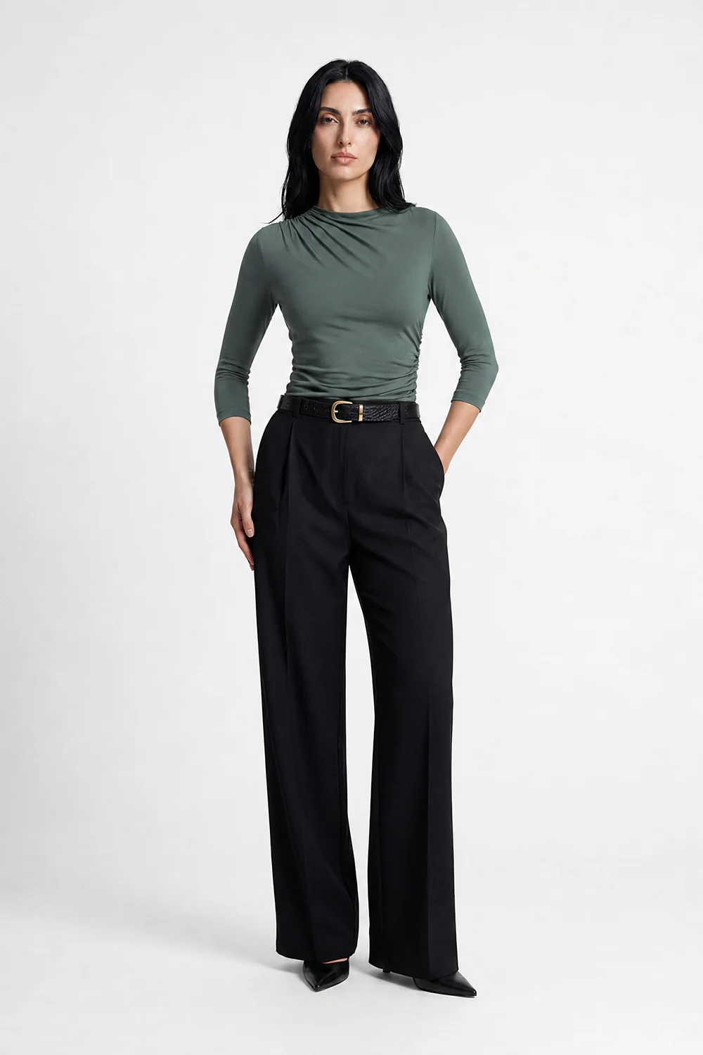 Longsleeve 3/4 Miss Sculptural Olive - Image 10