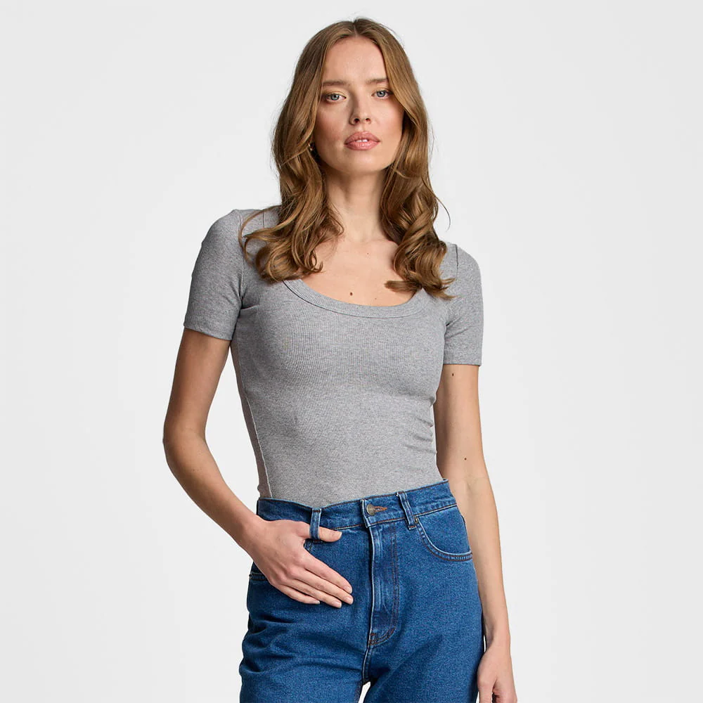 T-shirt Miss Constant Melange Grey - Image 7